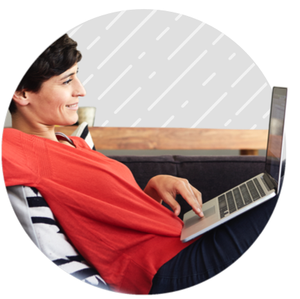 Woman using laptop